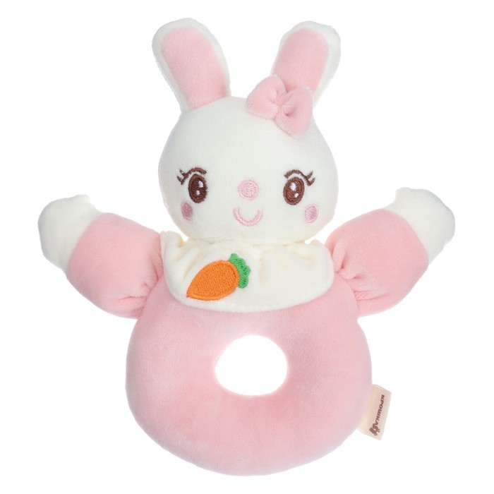 Погремушка мягкая на кольце «Милая зайка», Крошка Я Погремушка мягкая на кольце «Милая зайка», Крошка Я