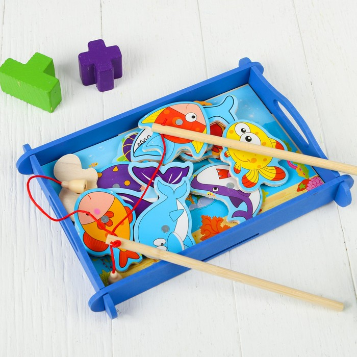 Рыбалка «Водный мир», 12 элементов + 2 удочки Рыбалка «Водный мир», 12 элементов + 2 удочки