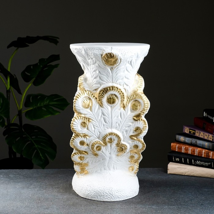 Фигура - подставка Фигура - подставка "Жар птица" белое золото, 39х32х52см