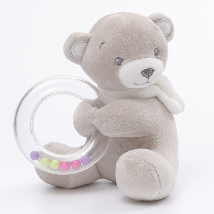Погремушка мягкая «Серый мишка», Крошка Я Погремушка мягкая «Серый мишка», Крошка Я
