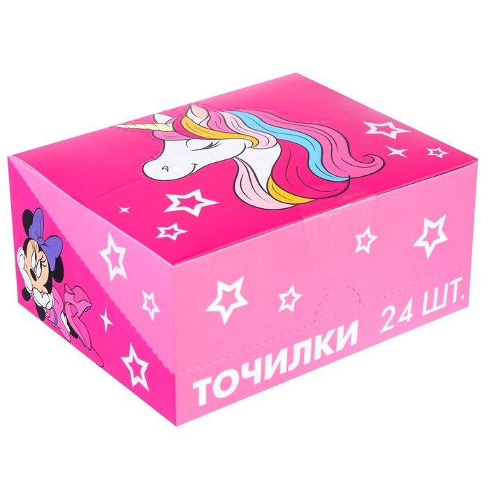 Точилка с ластиком, пластиковая, Минни Маус и Единорог Точилка с ластиком, пластиковая, Минни Маус и Единорог