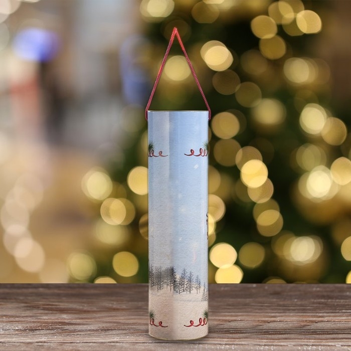 Новый год. Подарочная коробка, тубус под бутылку «Санта» 92 х 350 мм (330 мм внутр. высота). Новый год. Подарочная коробка, тубус под бутылку «Санта» 92 х 350 мм (330 мм внутр. высота).