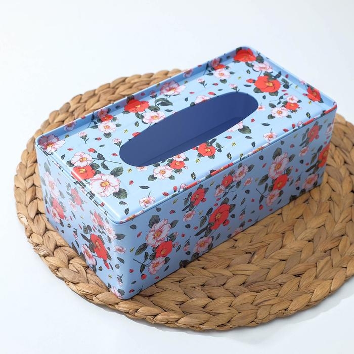 Салфетница «Поле», 25×13,5×9,5 см, цвет голубой Салфетница «Поле», 25×13,5×9,5 см, цвет голубой