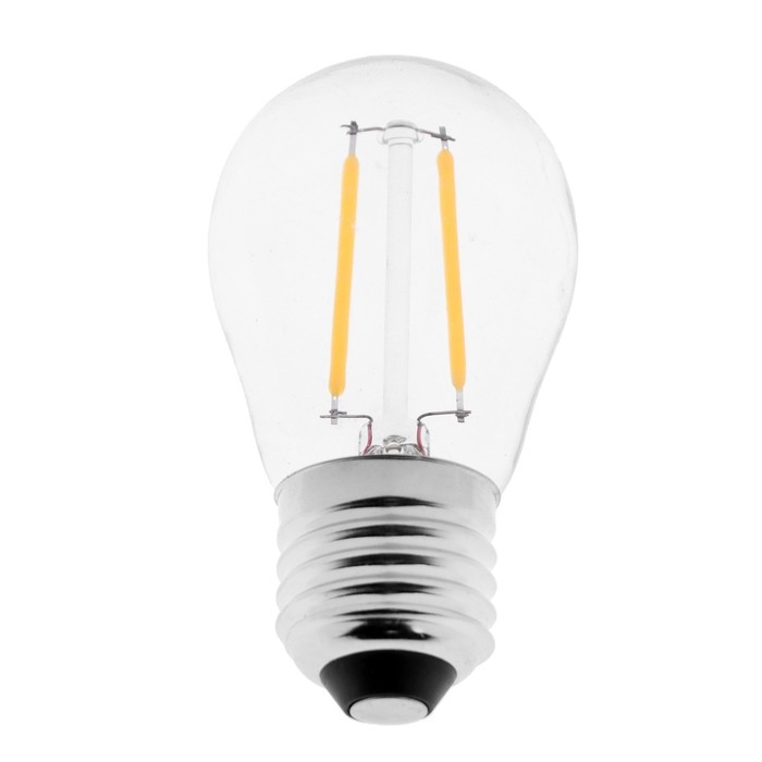 Лампа светодиодная Luazon Lighting шарик, G45 , E27, 2 Вт, 3000К, прозрачная Лампа светодиодная Luazon Lighting шарик, G45 , E27, 2 Вт, 3000К, прозрачная