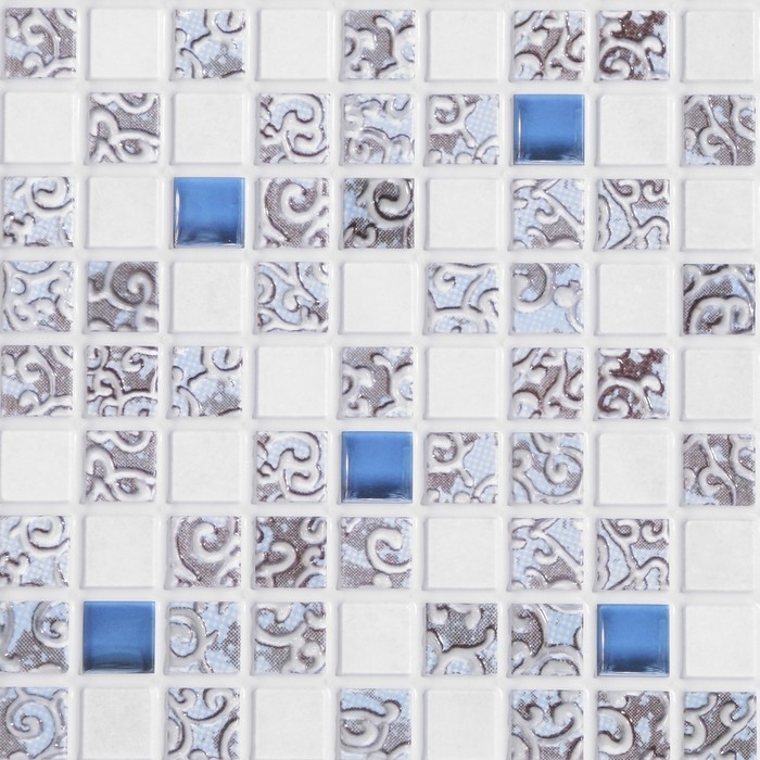 Панель ПВХ Мозаика КОЛЛАЖ ГОЛУБОЙ 480 х 960 мм Панель ПВХ Мозаика КОЛЛАЖ ГОЛУБОЙ 480 х 960 мм