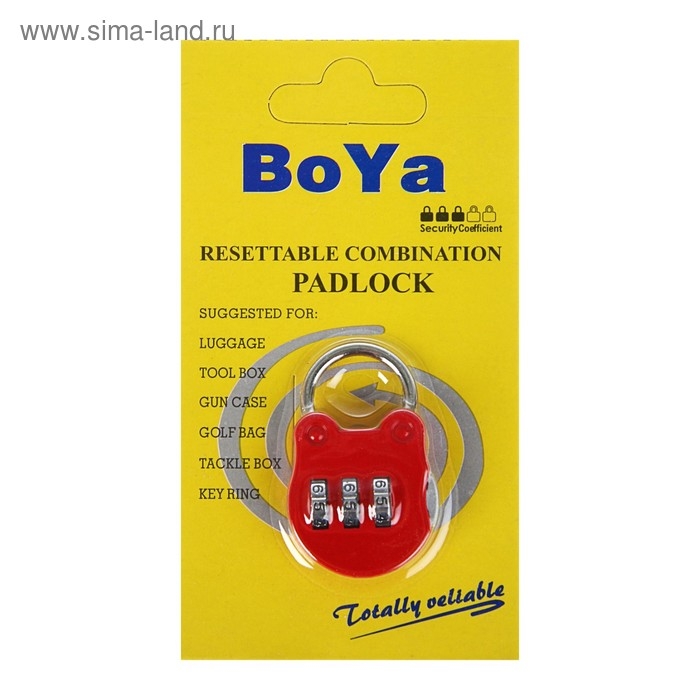 Замок навесной кодовый, Type 9, микс Замок навесной кодовый, Type 9, микс