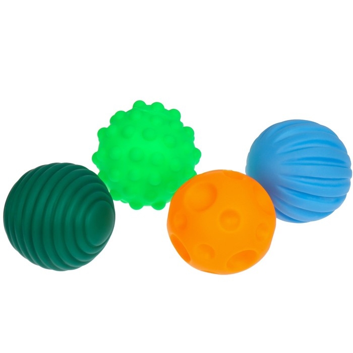 Подарочный набор развивающих тактильных мячиков «Волшебный чемоданчик», 4 шт., новогодняя подарочная упаковка, Крошка Я Подарочный набор развивающих тактильных мячиков «Волшебный чемоданчик», 4 шт., новогодняя подарочная упаковка, Крошка Я