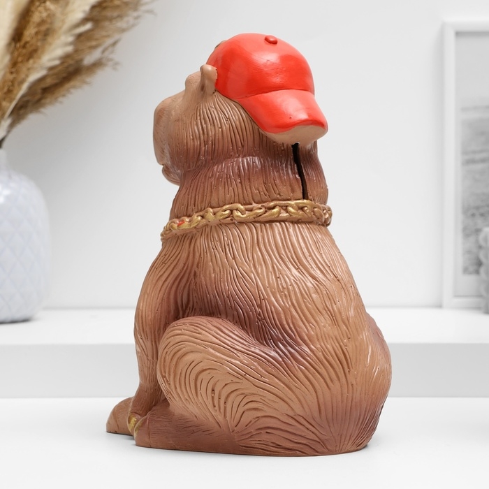 Копилка Копилка "Капибара в кепке" коричневый, 22см