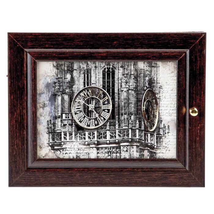 Ключница Ключница "Город 3" венге 19х24 см МИКС