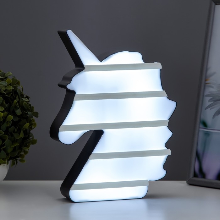 Ночник-алфавит  Ночник-алфавит "Единорог" LED английский, цифры, от батареек/USB 27,5х20х5 см RISALUX