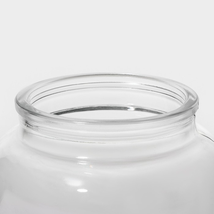 Банка стеклянная для хранения сыпучих продуктов с местом под надпись Доляна &laquo;Мио&raquo;, 600 мл, 10,5&times;14 см