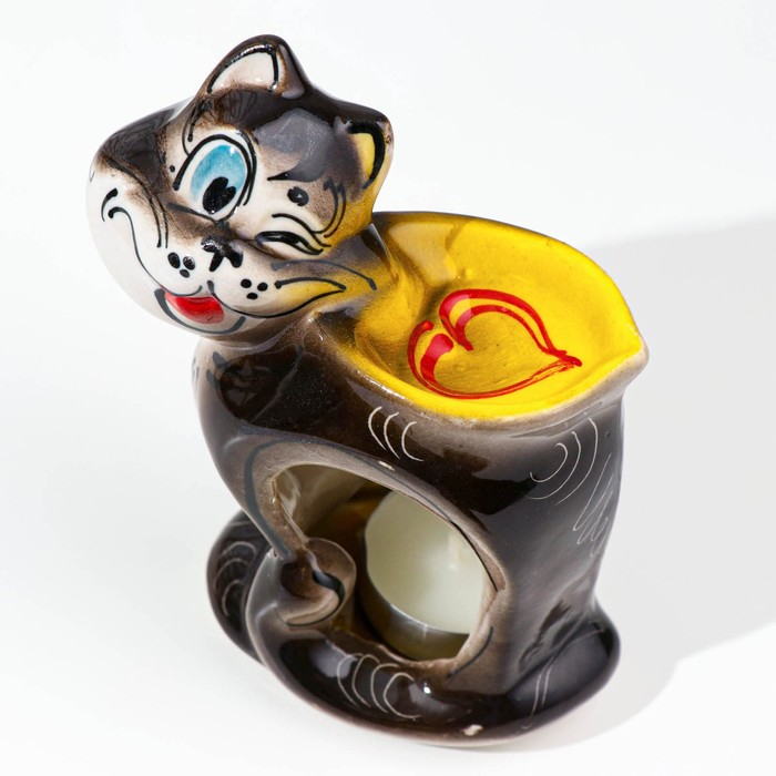 Подсвечник-аромалампа «Хитрый кот», микс Подсвечник-аромалампа «Хитрый кот», микс