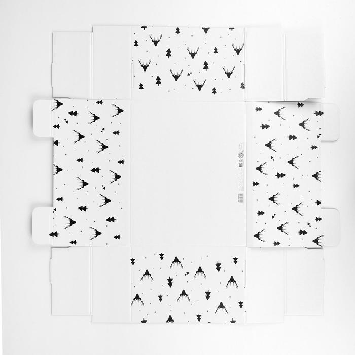 Коробка подарочная новогодняя складная «Уютный дом», 31,2 х 25,6 х 16,1 см, Новый год