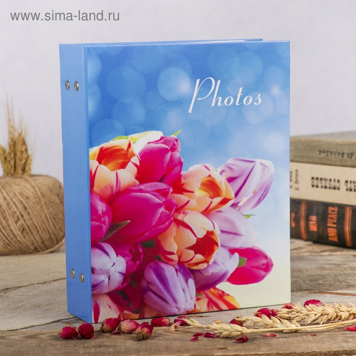 Фотоальбом на 200 фото 10х15 см Фотоальбом на 200 фото 10х15 см "Цветочная коллекция-4" МИКС