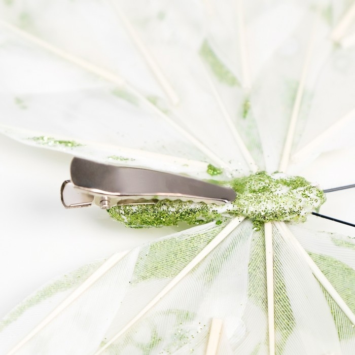 Декор на прищепке Декор на прищепке "Бабочка", зеленый, 13 см