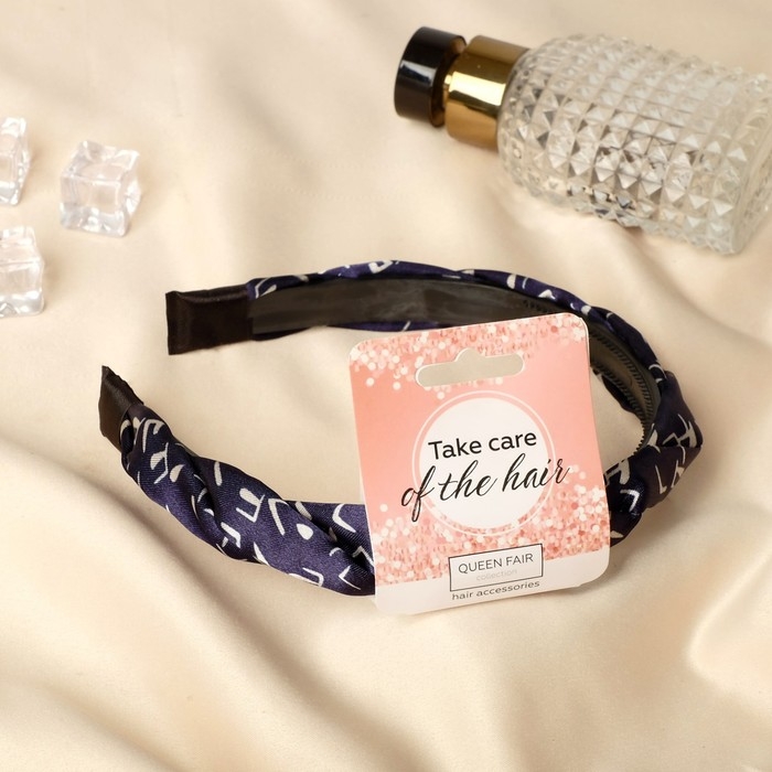 Ободок для волос Ободок для волос "Коса" полоски, 1,8 см, микс