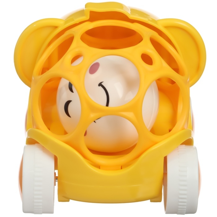 Машинка - погремушка «Обезьянка», с эластичными элементами, Крошка Я Машинка - погремушка «Обезьянка», с эластичными элементами, Крошка Я