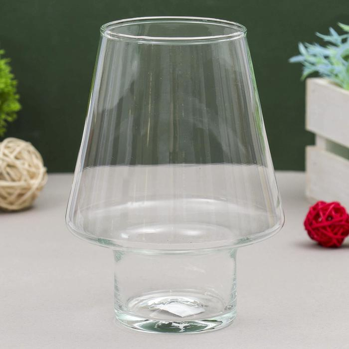 Ваза  Ваза "Гала" малая d=8см,h=18х13 см, v=0,7л. высота ножки=5см  2974 прозрачная