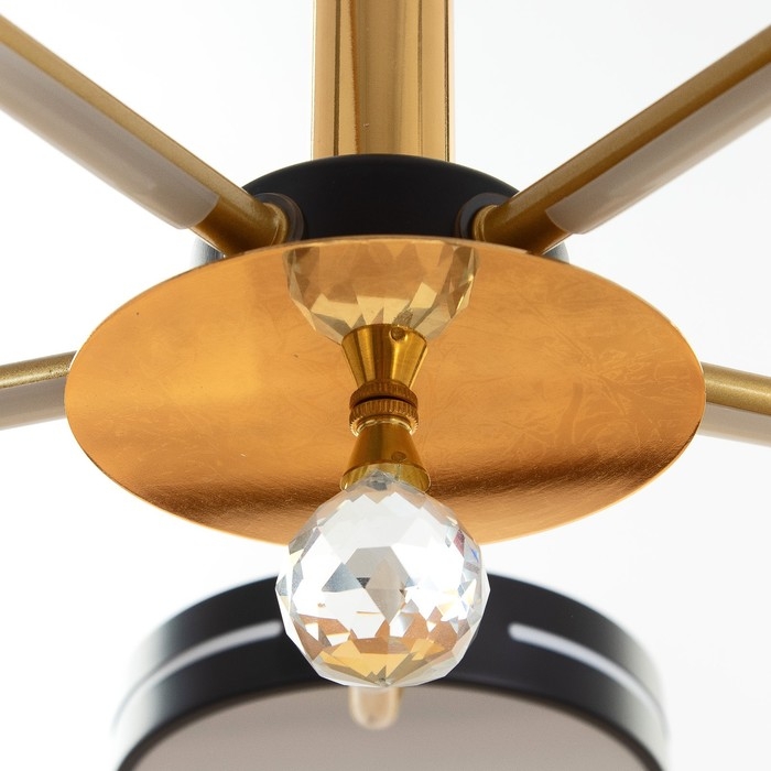 Люстра Люстра "Нестер" 5хLED 130Вт 3000-6000К черно-золотой 80х80х35 см BayerLux