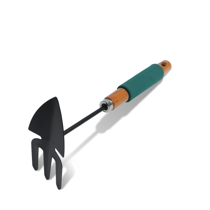 Мотыжка комбинированная Greengo, длина 30 см, деревянная ручка с поролоном Мотыжка комбинированная Greengo, длина 30 см, деревянная ручка с поролоном