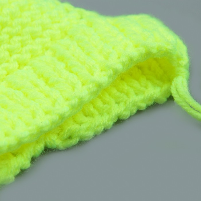 Шапка вязаная для собак, с помпоном, M-L (объем головы 28 см, высота 9 см), микс Шапка вязаная для собак, с помпоном, M-L (объем головы 28 см, высота 9 см), микс