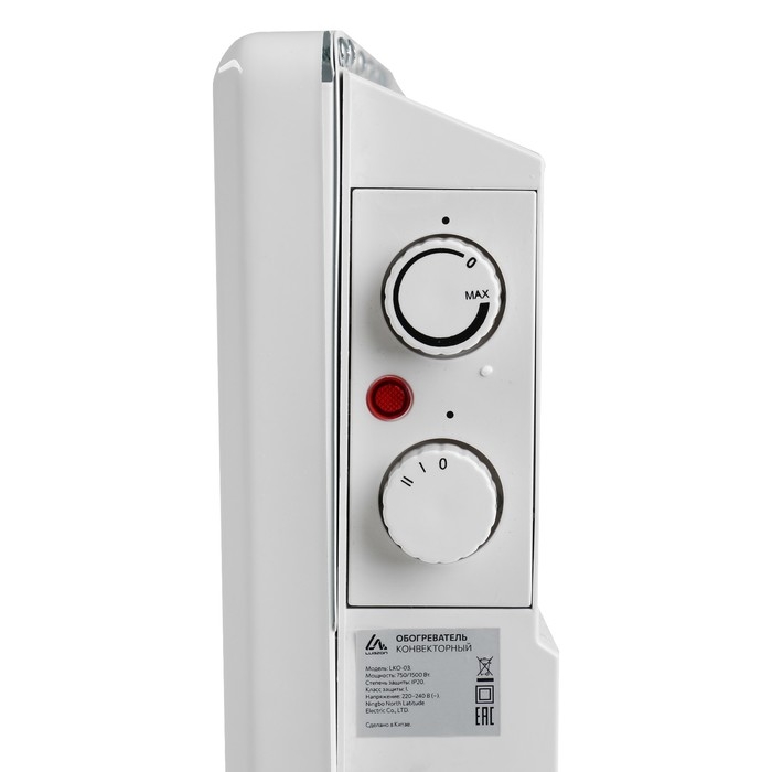 Обогреватель конвекторный Luazon LКO-03, напольный, 1500 Вт, 30 м², 2 режима, белый Обогреватель конвекторный Luazon LКO-03, напольный, 1500 Вт, 30 м², 2 режима, белый