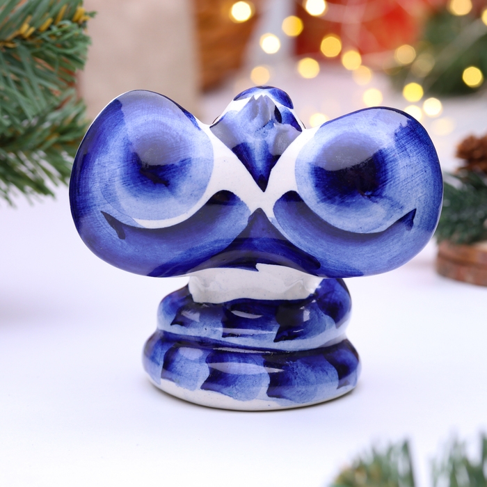 Новый год. Сувенир символ года Новый год. Сувенир символ года "Змея Касси", гжель