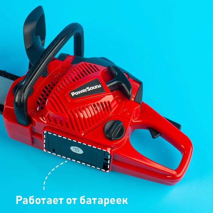 Инструмент «Бензопила», звуковые эффекты, работает от батареек, цвет красный Инструмент «Бензопила», звуковые эффекты, работает от батареек, цвет красный