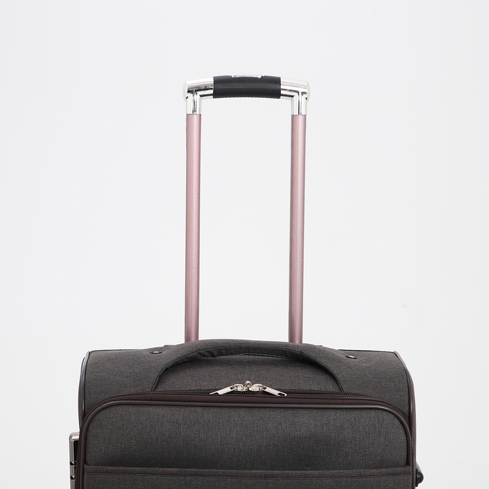 Чемодан средний 52 л (M), отдел на молнии, кодовый замок, с расширением, цвет коричневый Чемодан средний 52 л (M), отдел на молнии, кодовый замок, с расширением, цвет коричневый