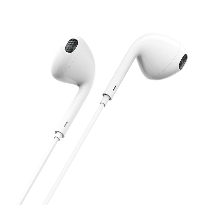 Наушники Borofone BM32 Plus, вкладыши, микрофон, Lightning, кабель 1.2 м, белые Наушники Borofone BM32 Plus, вкладыши, микрофон, Lightning, кабель 1.2 м, белые