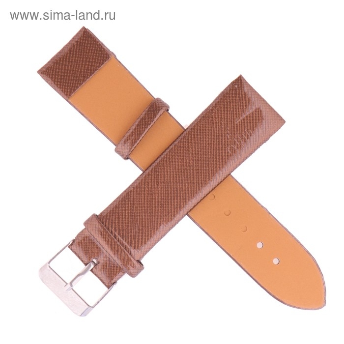 Ремешок для часов Ремешок для часов "Соломон", 20 мм, экокожа, l-15 см, св. коричневый