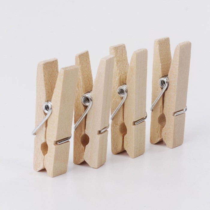 Прищепки декоративные Прищепки декоративные "Классика" (набор 20 штук) 3,5 см, дерево