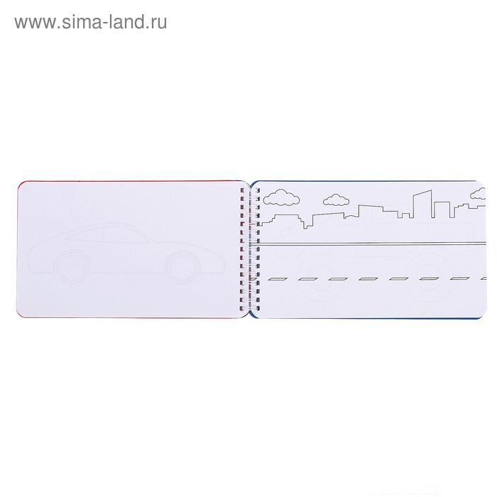 Альбом с наклейками и трафаретами «Крутые тачки», 72 стр.