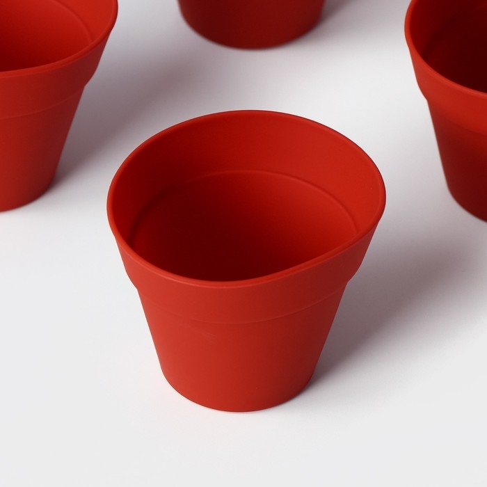 Набор форм для выпечки Доляна «Цветочные горшочки», силикон, 7×5,5 см, 6 шт, цвет красный Набор форм для выпечки Доляна «Цветочные горшочки», силикон, 7×5,5 см, 6 шт, цвет красный