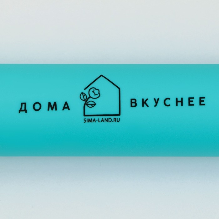 Скалка «Дома вкуснее», 31 х 4.2 см, силикон, пластик, цвет бирюзовый Скалка «Дома вкуснее», 31 х 4.2 см, силикон, пластик, цвет бирюзовый