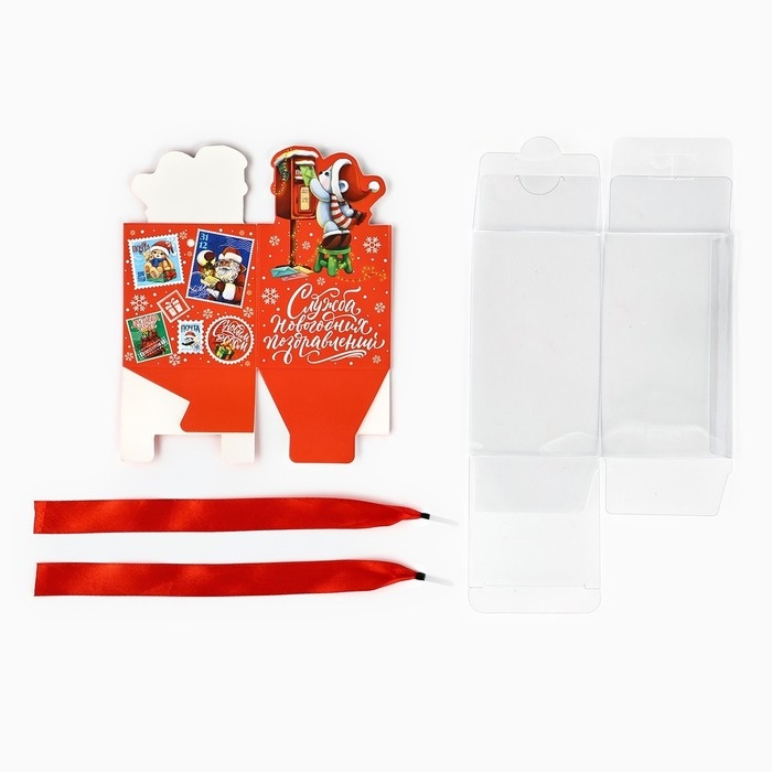 Коробка подарочная новогодняя складная «Новогодняя почта», 7 х 12 х 7 см, Новый год Коробка подарочная новогодняя складная «Новогодняя почта», 7 х 12 х 7 см, Новый год