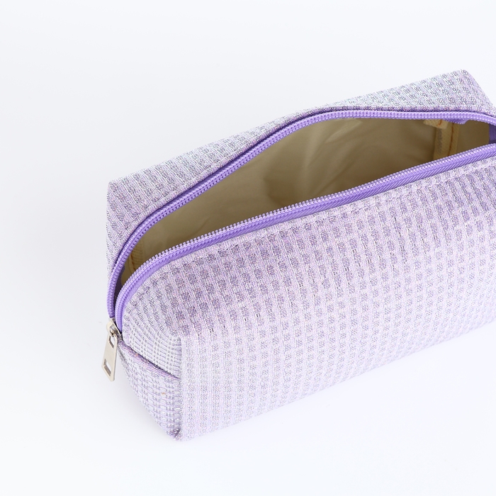 Косметичка на молнии, цвет сиреневый Косметичка на молнии, цвет сиреневый