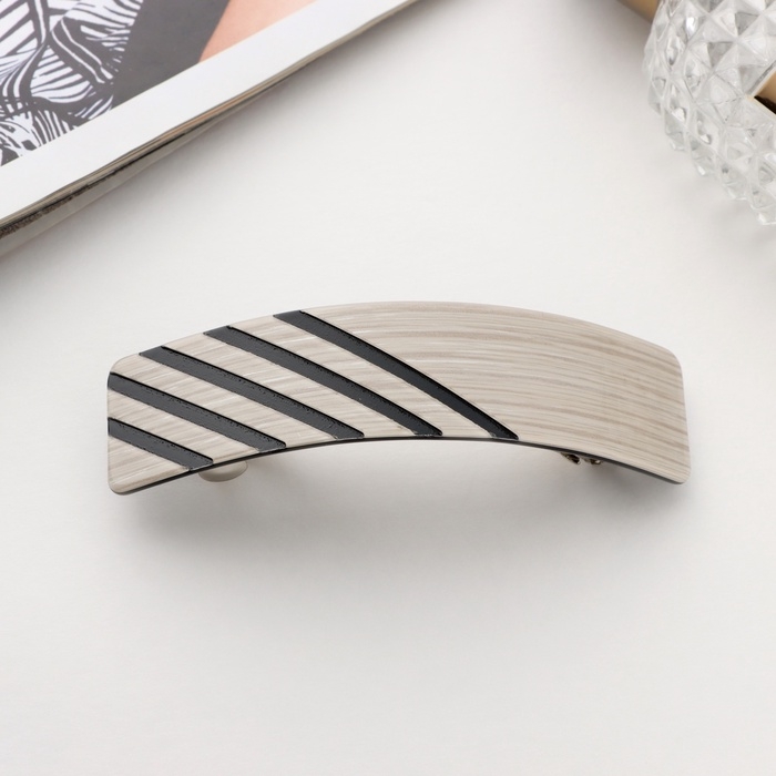 Заколка-автомат для волос Заколка-автомат для волос "Чара" полосы, 9 см, микс