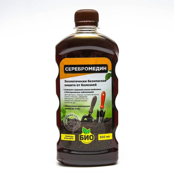 Средство для защиты растений Средство для защиты растений "БИО-комплекс", "Серебромедин", 0,5 л