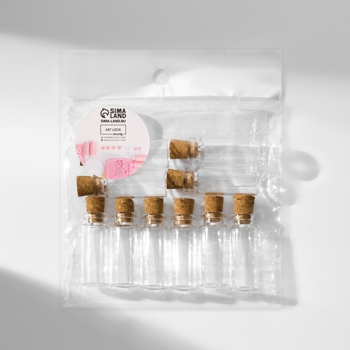 Баночки для хранения бисера, d = 1,2 × 3 см, 10 шт
