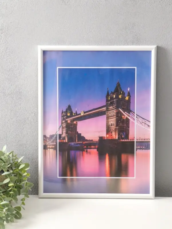 Фоторамка для фото "Vivo" 30х40 см,  набор 3 шт, (пластиковый экран), белый