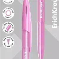Ручка шариковая ErichKrause R=301 Spring Stick, узел 0.7 мм, синяя, МИКС