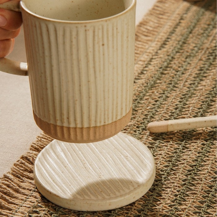 Набор подставок под горячее SL Home «Виенто», d=10 см, цвет бежевый Набор подставок под горячее SL Home «Виенто», d=10 см, цвет бежевый