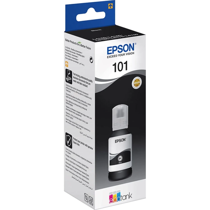 Чернила Epson 101 C13T03V14A чер. для EcoTank L6160/6170