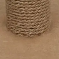 Домик для животных с когтеточкой, 32&times;32&times;64 см, с полкой, джут, бежевый