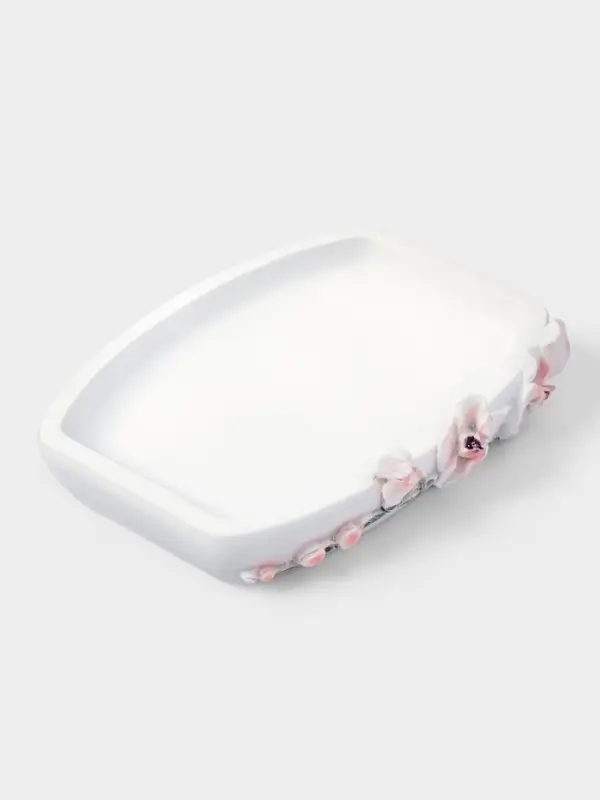 Аксессуары для ванной &laquo;Орхидея&raquo;, 3 предмета, дозатор 580 мл, мыльница, стакан