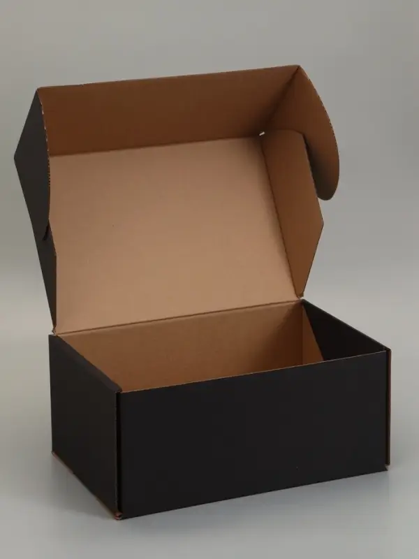 Коробка самосборная "Почтовая", черная, 40 х 27 х 18 см,