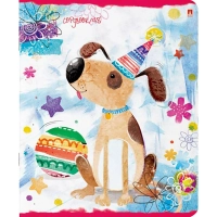 Тетрадь общая А5 ,48л, клетка,скрепка, РАДУГА, 5 шт в уп,7-48-855/5