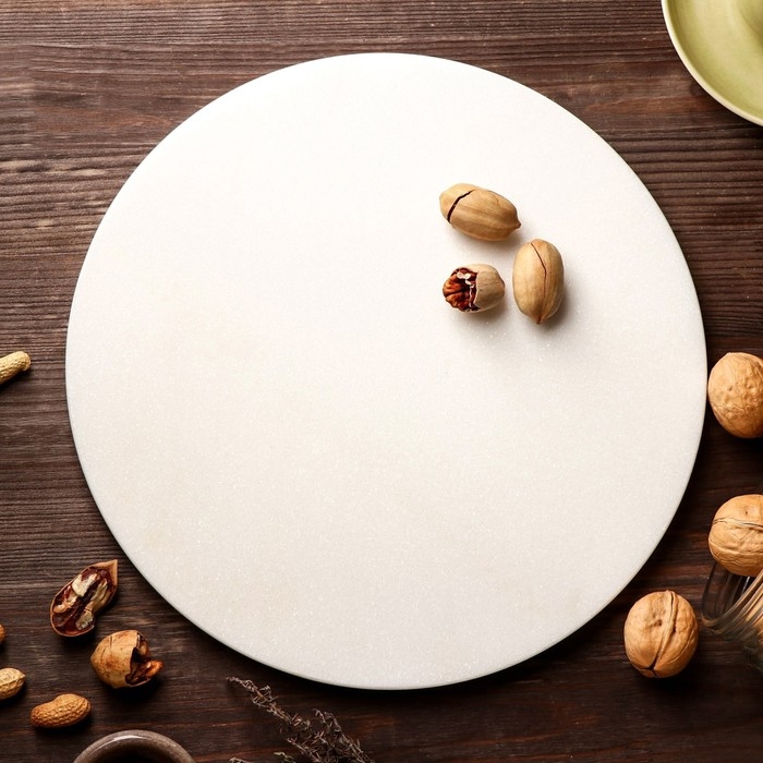 Доска для подачи Magistro Marble, d=30 см, из мрамора Доска для подачи Magistro Marble, d=30 см, из мрамора