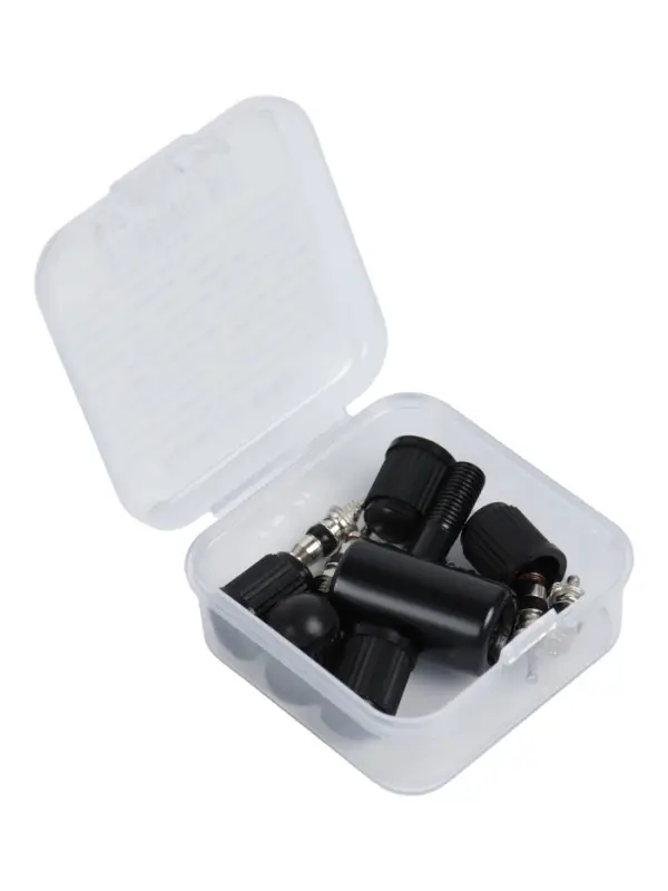 Набор автолюбителя №1, 5 колпачков, пластик, 5 золотников коротких, ключ